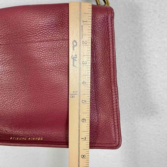 Etienne Aigner NWT Leather Stella Flap Hobo / Handbag in Red - Small Flaw - Picture 11 of 16